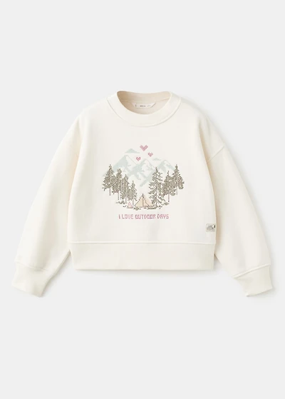 Embroidered cotton sweatshirt