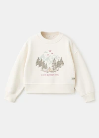 Embroidered cotton sweatshirt