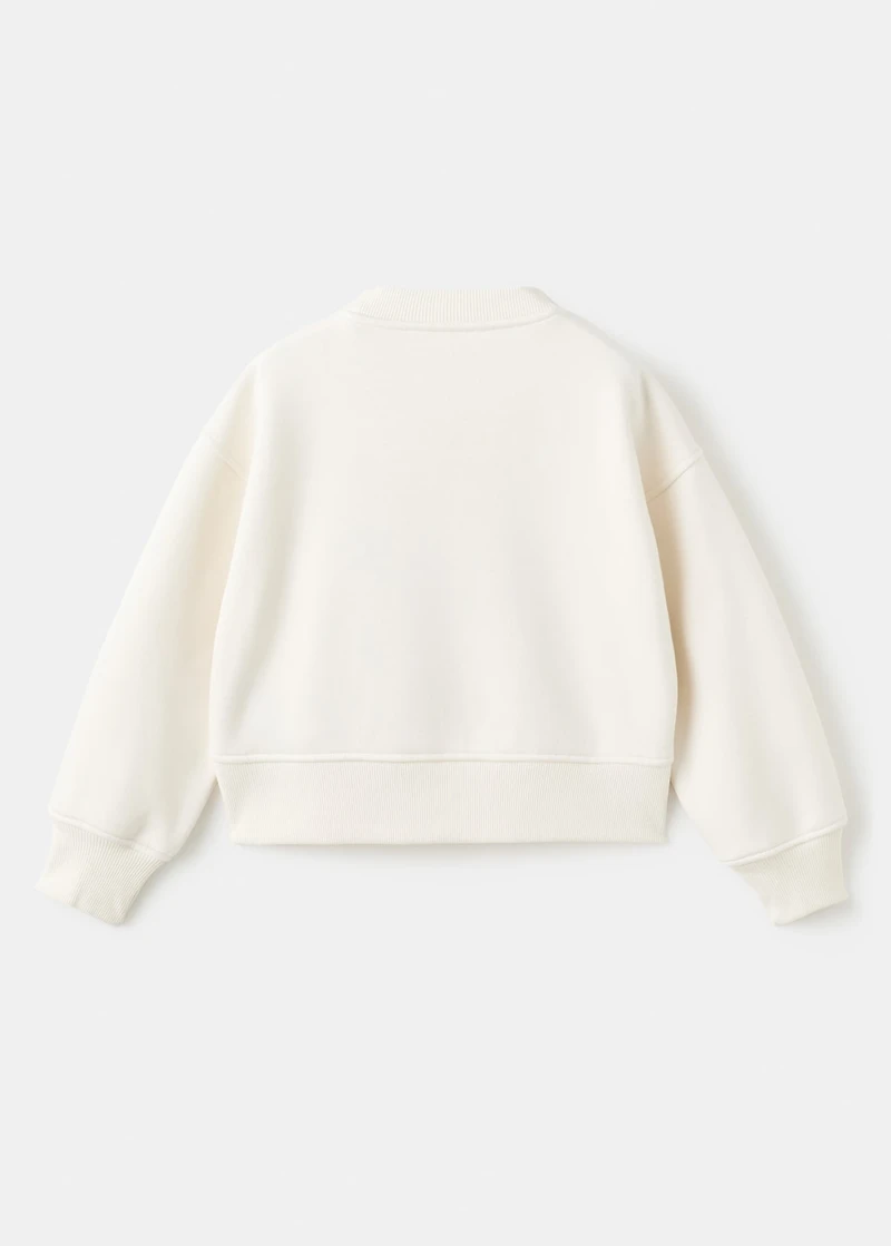 Embroidered cotton sweatshirt