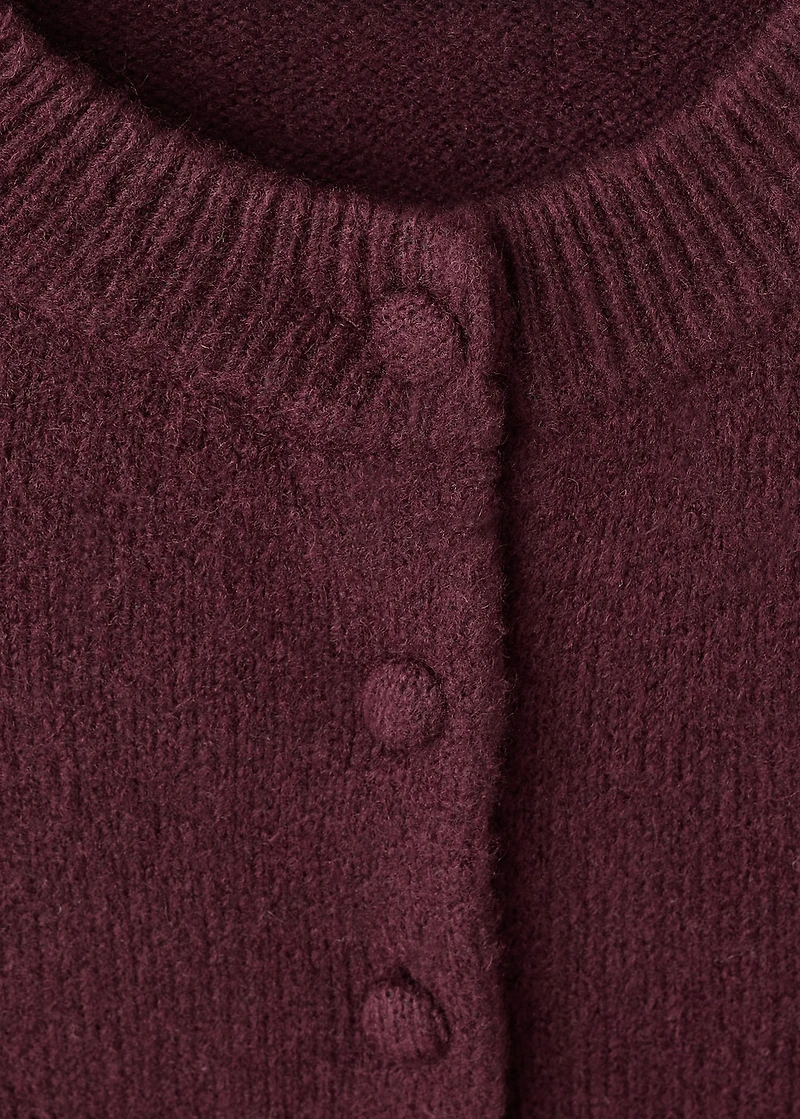 Ruffle knit cardigan