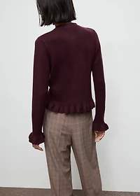 Ruffle  knit cardigan