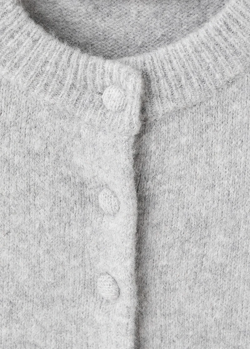 Ruffle knit cardigan