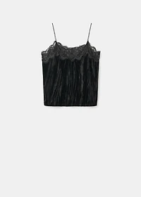 Lace velvet top
