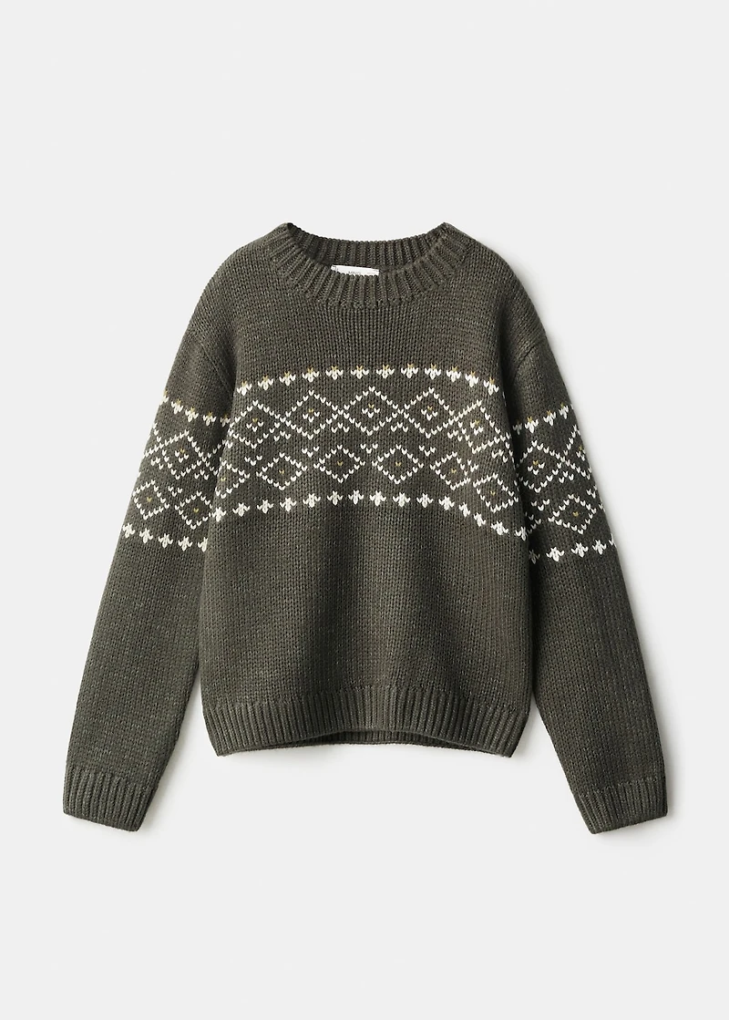 Jacquard knitted sweater