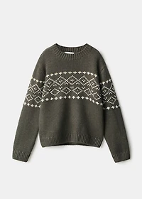 Jacquard knitted sweater