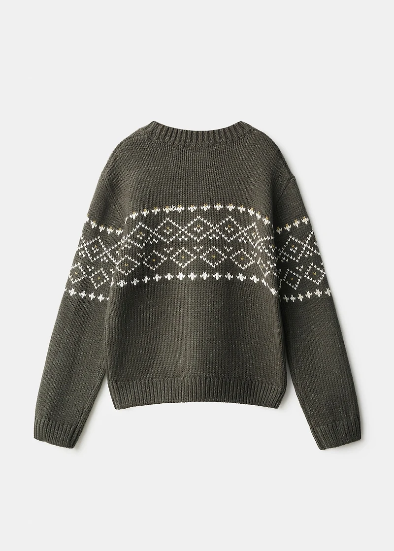 Jacquard knitted sweater