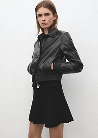 Flared knitted skirt