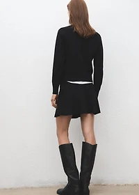 Flared knitted skirt