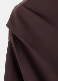 Blouse with asymmetrical neckline