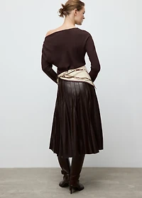 Blouse with asymmetrical neckline