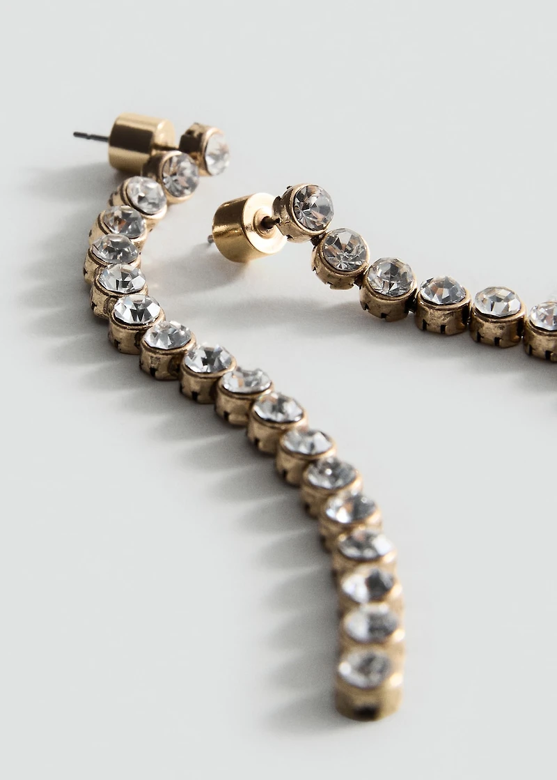 Long crystal earrings