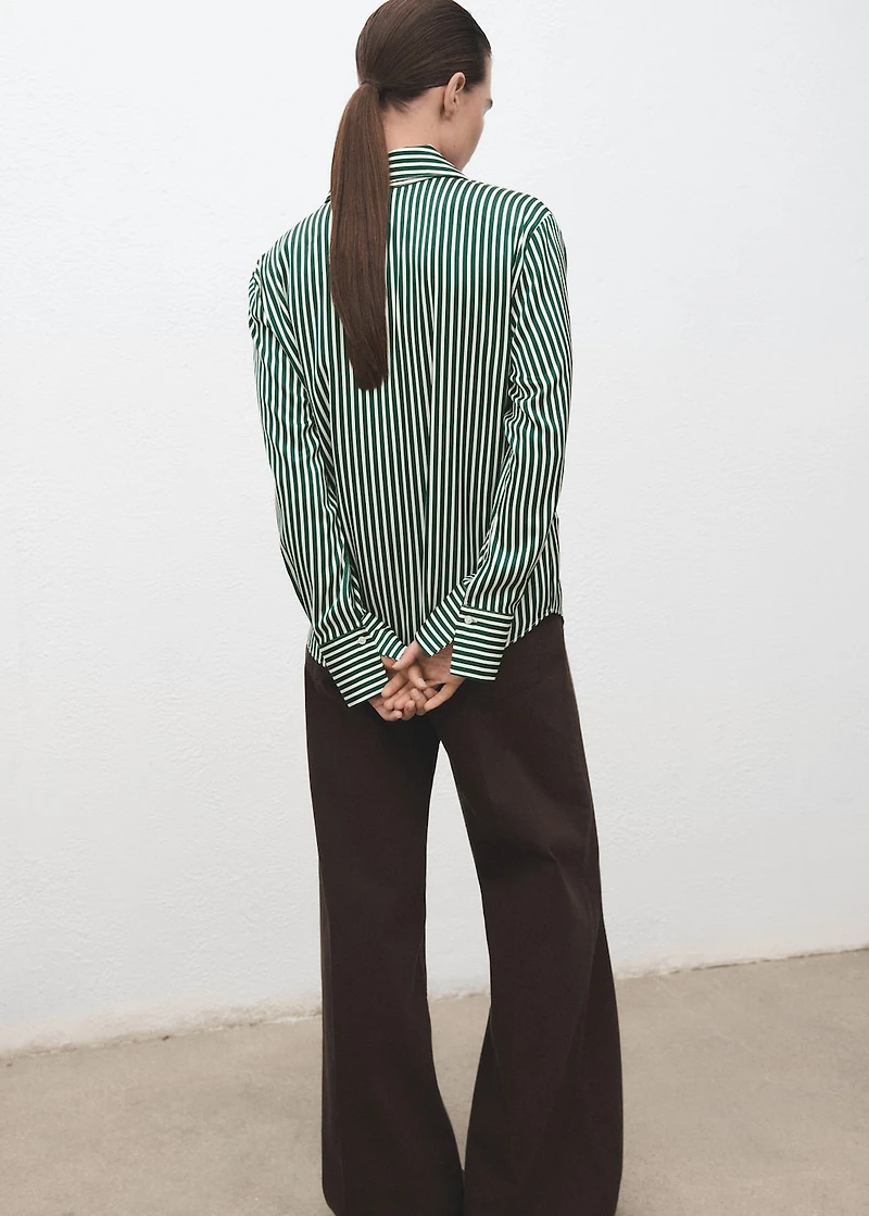 Combined striped shirt