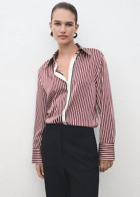 Combined striped shirt