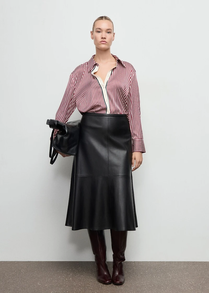 Combined striped shirt