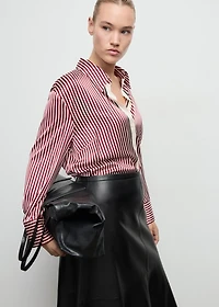 Combined striped shirt