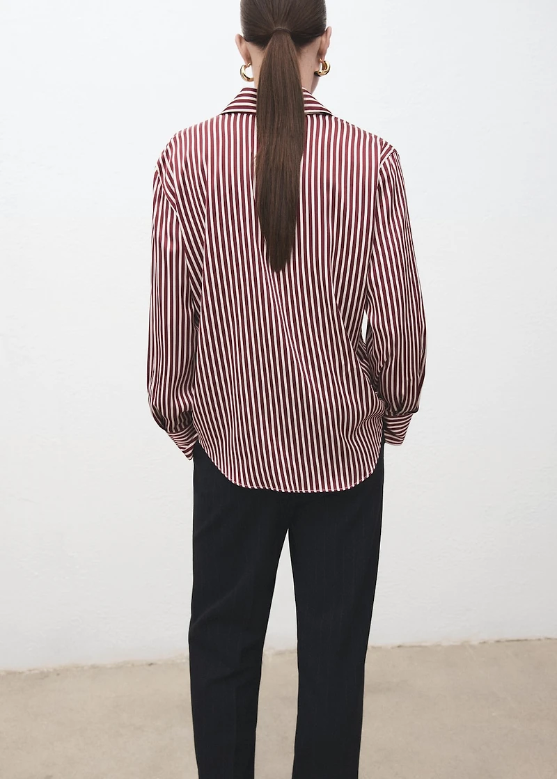 Combined striped shirt