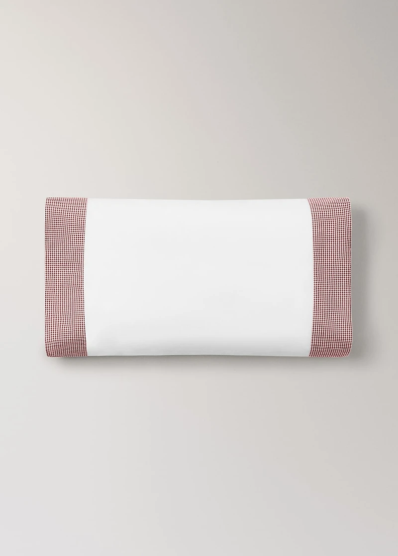 Yarn-dyed gingham-check children's pillowcase 30x50 cm