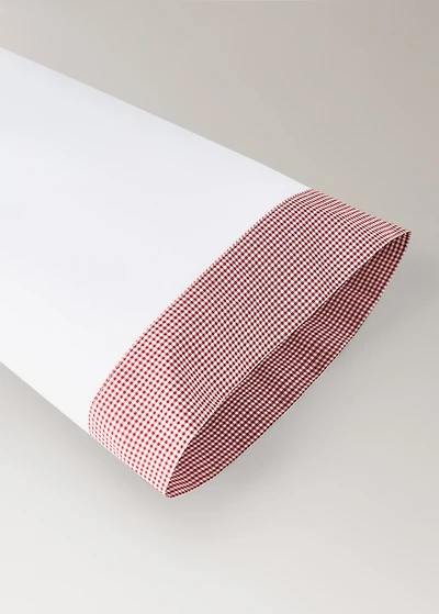 Yarn-dyed gingham-check children's pillowcase 30x50 cm