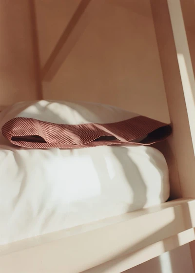 Yarn-dyed gingham-check children's pillowcase 30x50 cm