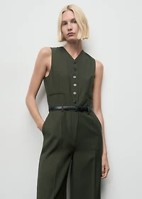 Suit-style jumpsuit with suit