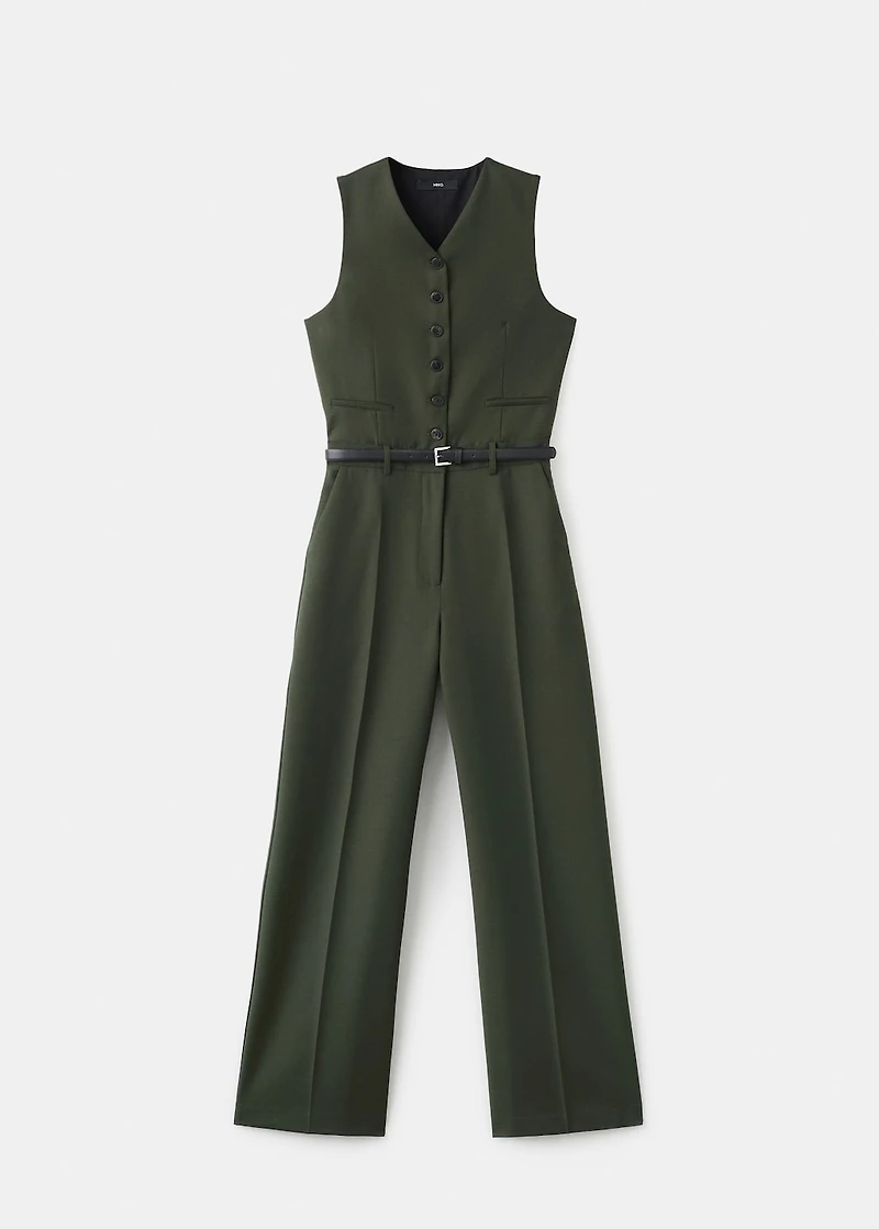 Suit-style jumpsuit with suit