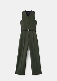 Suit-style jumpsuit with suit