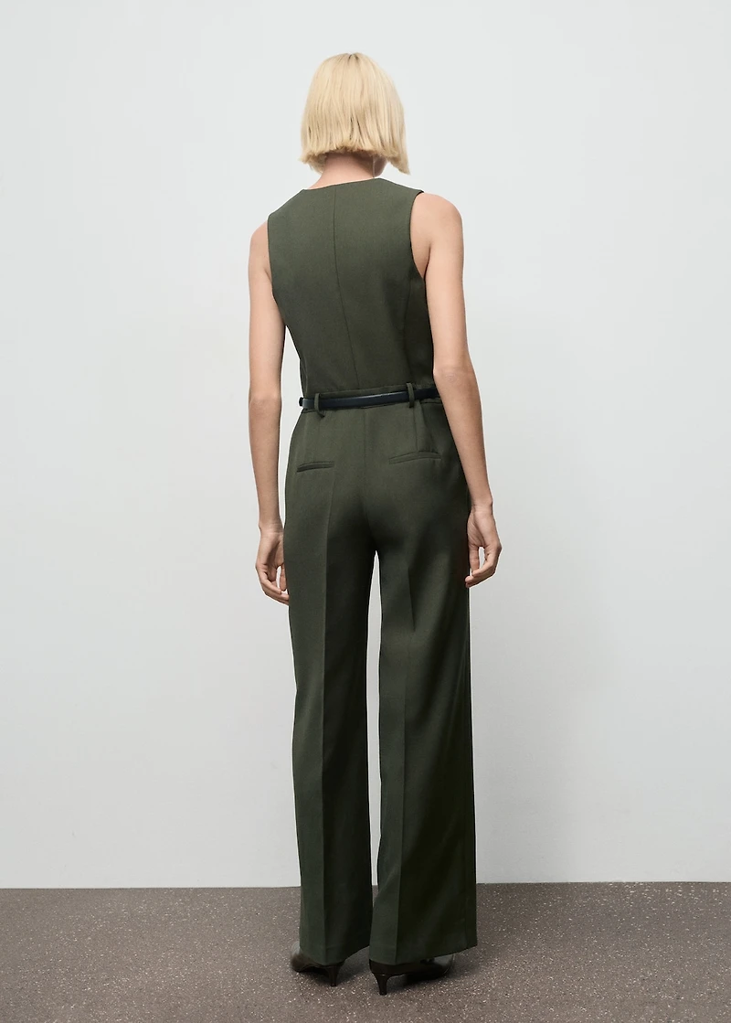 Suit-style jumpsuit with suit