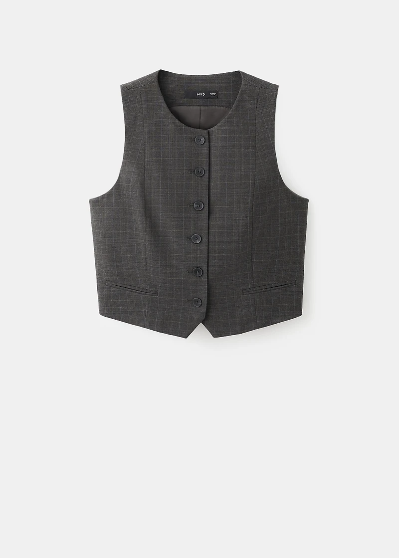 Check suit waistcoat