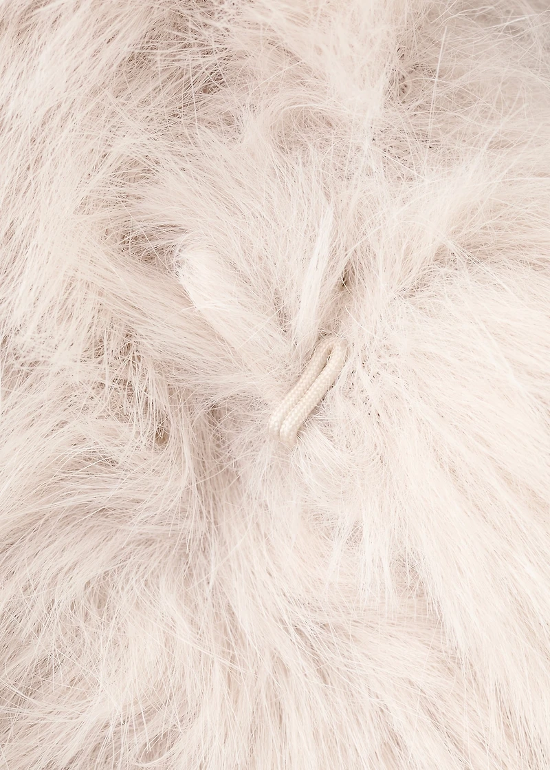 Fur-effect cape vest
