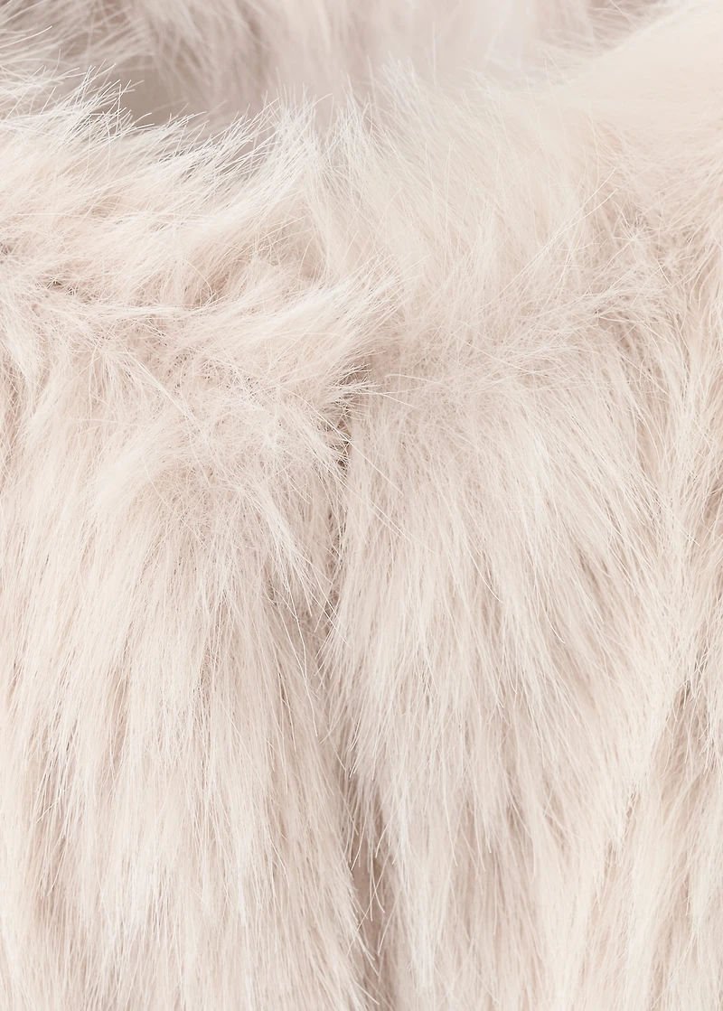 Fur-effect cape vest