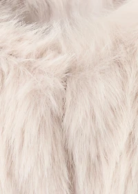 Fur-effect cape vest