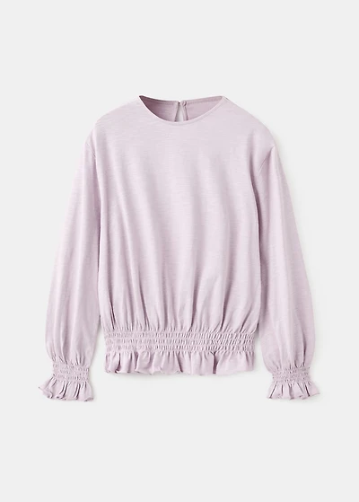 T-shirt with gathered details