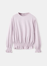 T-shirt with gathered details