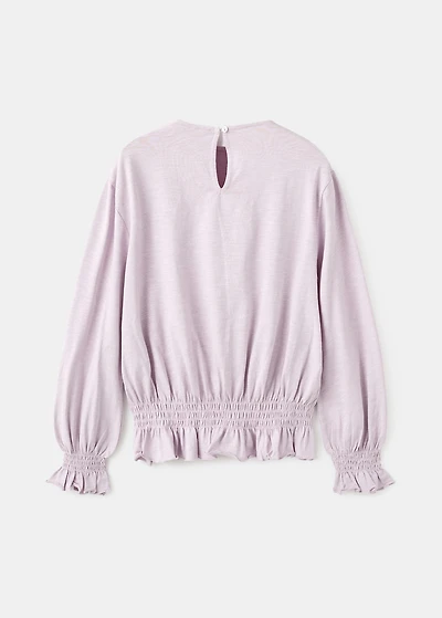 T-shirt with gathered details