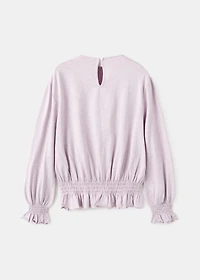 T-shirt with gathered details