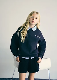 Corduroy shorts with buttons