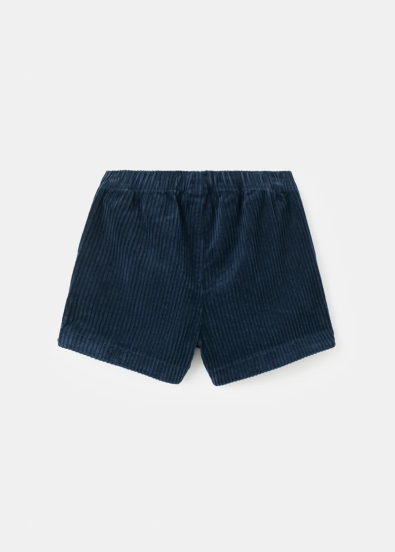 Corduroy shorts with buttons