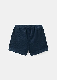 Corduroy shorts with buttons