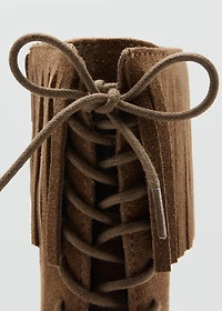 Fringed leather boots