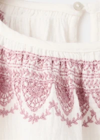 Embroidered cotton blouse