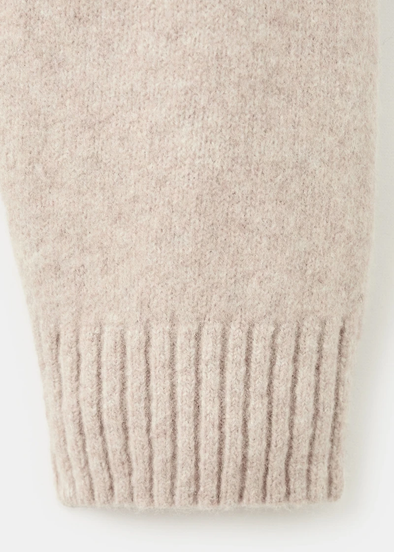 Knitted wool blend polo sweater