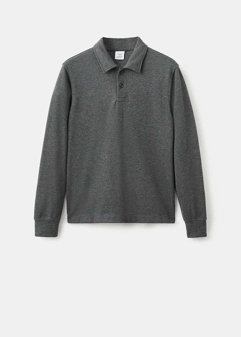 Regular-fit polo sweatshirt