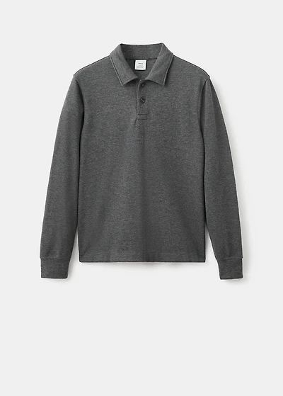 Regular-fit polo sweatshirt