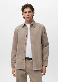 Corduroy cotton overshirt