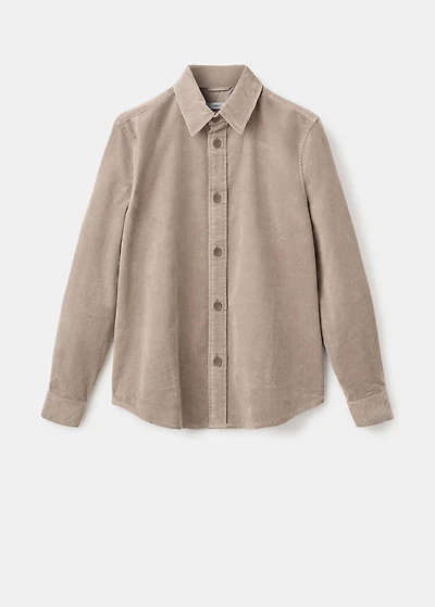 Corduroy cotton overshirt