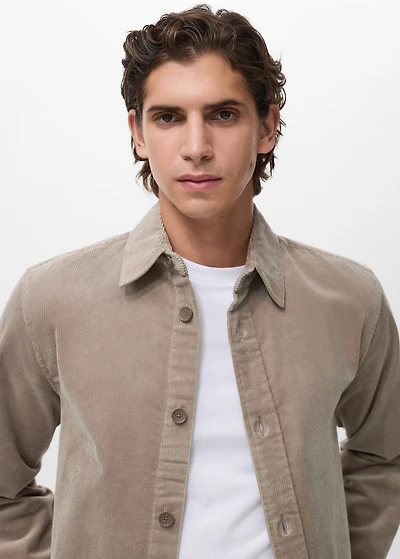 Corduroy cotton overshirt