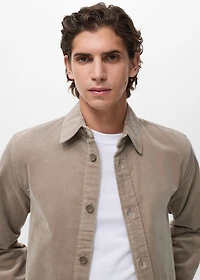 Corduroy cotton overshirt