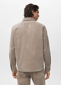 Corduroy cotton overshirt