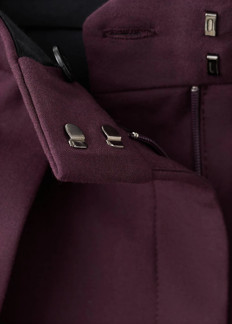 Pleated wide leg trousers