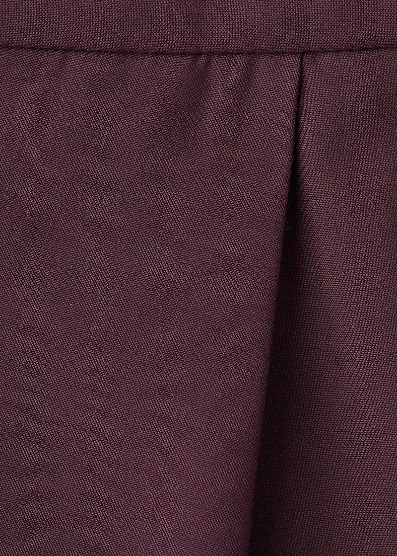 Pleated wide leg trousers